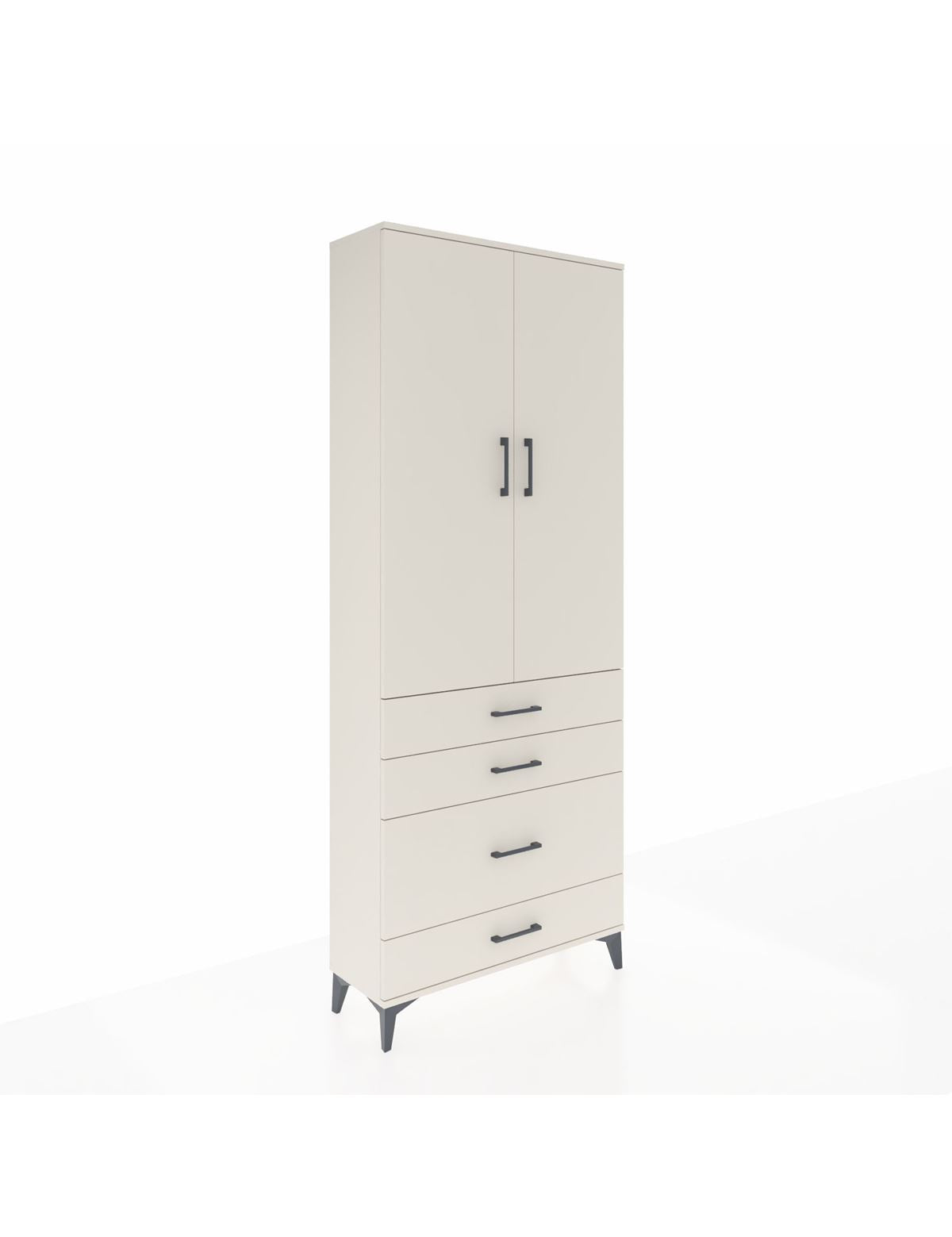 Arges Dolap 3 Raflı 4 Çekmeceli 2 Kapaklı 88x30x221 Aytaşı-Aytaşı