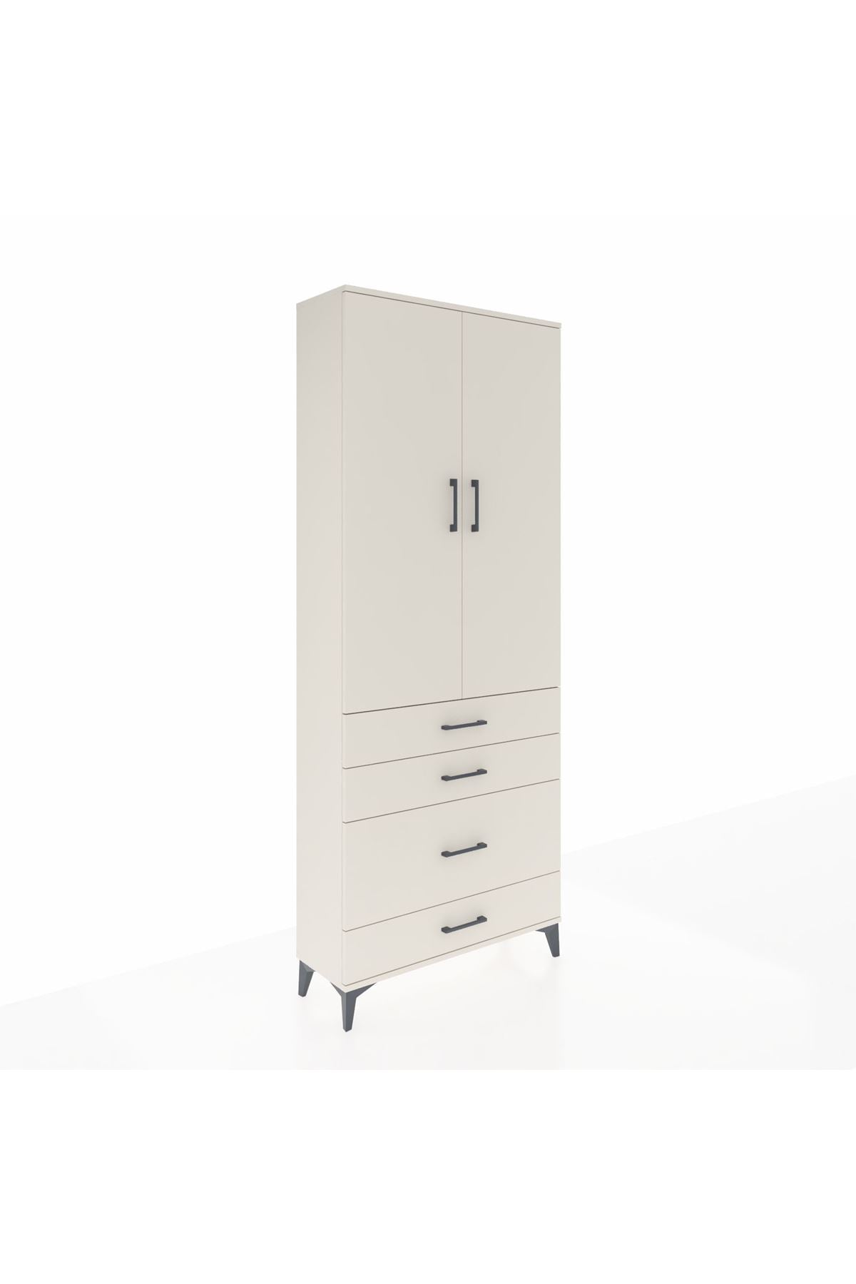 Arges Dolap 3 Raflı 4 Çekmeceli 2 Kapaklı 88x30x221 Aytaşı-Aytaşı