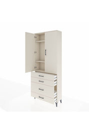 Arges Dolap 3 Raflı 4 Çekmeceli 2 Kapaklı 88x30x221 Aytaşı-Aytaşı