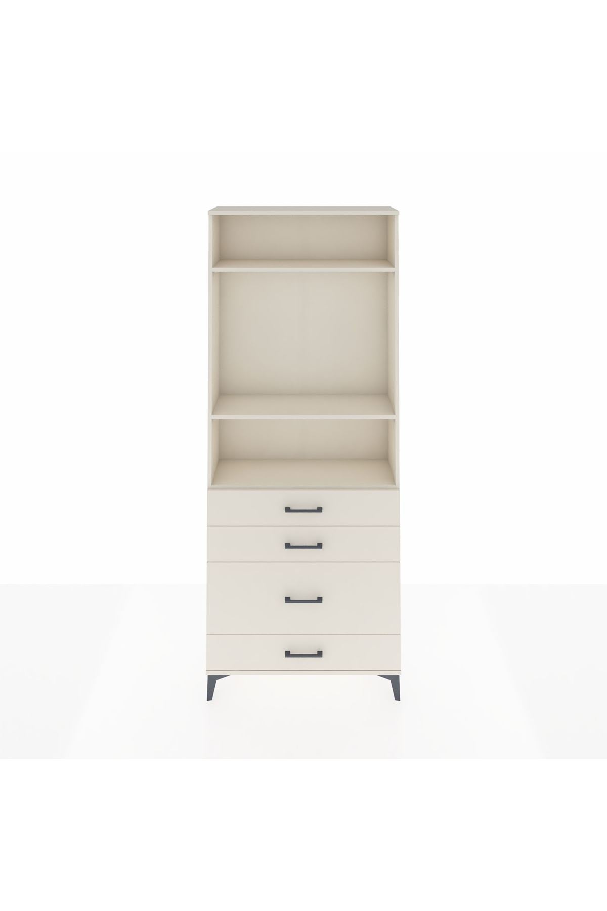 Arges Dolap 3 Raflı 4 Çekmeceli 88x30x221 Aytaşı-Aytaşı