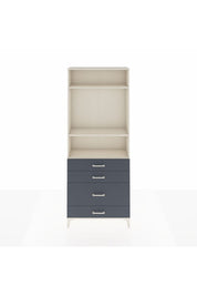 Arges Dolap 3 Raflı 4 Çekmeceli 88x30x221 Aytaşı-Antrasit