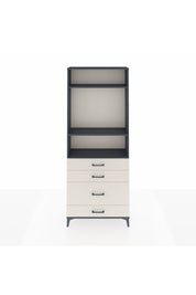 Arges Dolap 3 Raflı 4 Çekmeceli 88x30x221 Antrasit-Aytaşı