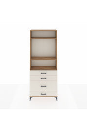 Arges Dolap 3 Raflı 4 Çekmeceli 88x30x221 Çam-Aytaşı