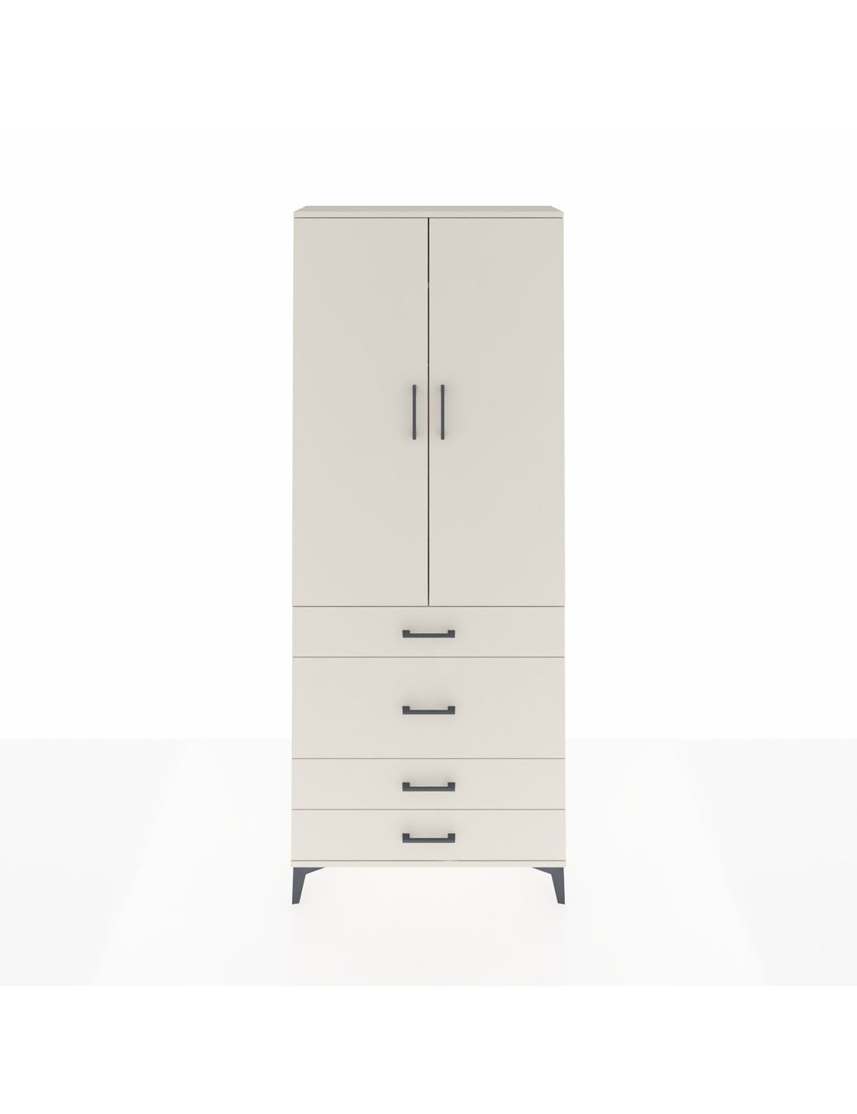 Arges Dolap 2 Raflı 4 Çekmeceli Tek Askılı 88x30x221 Aytaşı-Aytaşı