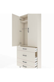 Arges Dolap 2 Raflı 4 Çekmeceli Tek Askılı 88x30x221 Aytaşı-Aytaşı