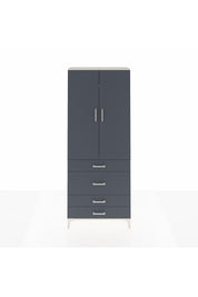 Arges Dolap 2 Raflı 4 Çekmeceli Tek Askılı 88x30x221 Aytaşı-Antrasit