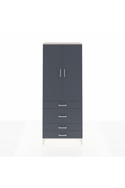 Arges Dolap 3 Raflı 4 Çekmeceli 2 Kapaklı 88x30x221 Aytaşı-Antrasit