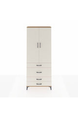 Arges Dolap 3 Raflı 4 Çekmeceli 2 Kapaklı 88x30x221