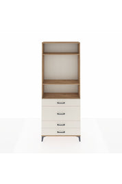 Arges Dolap 3 Raflı 4 Çekmeceli 88x30x221 Çam-Aytaşı