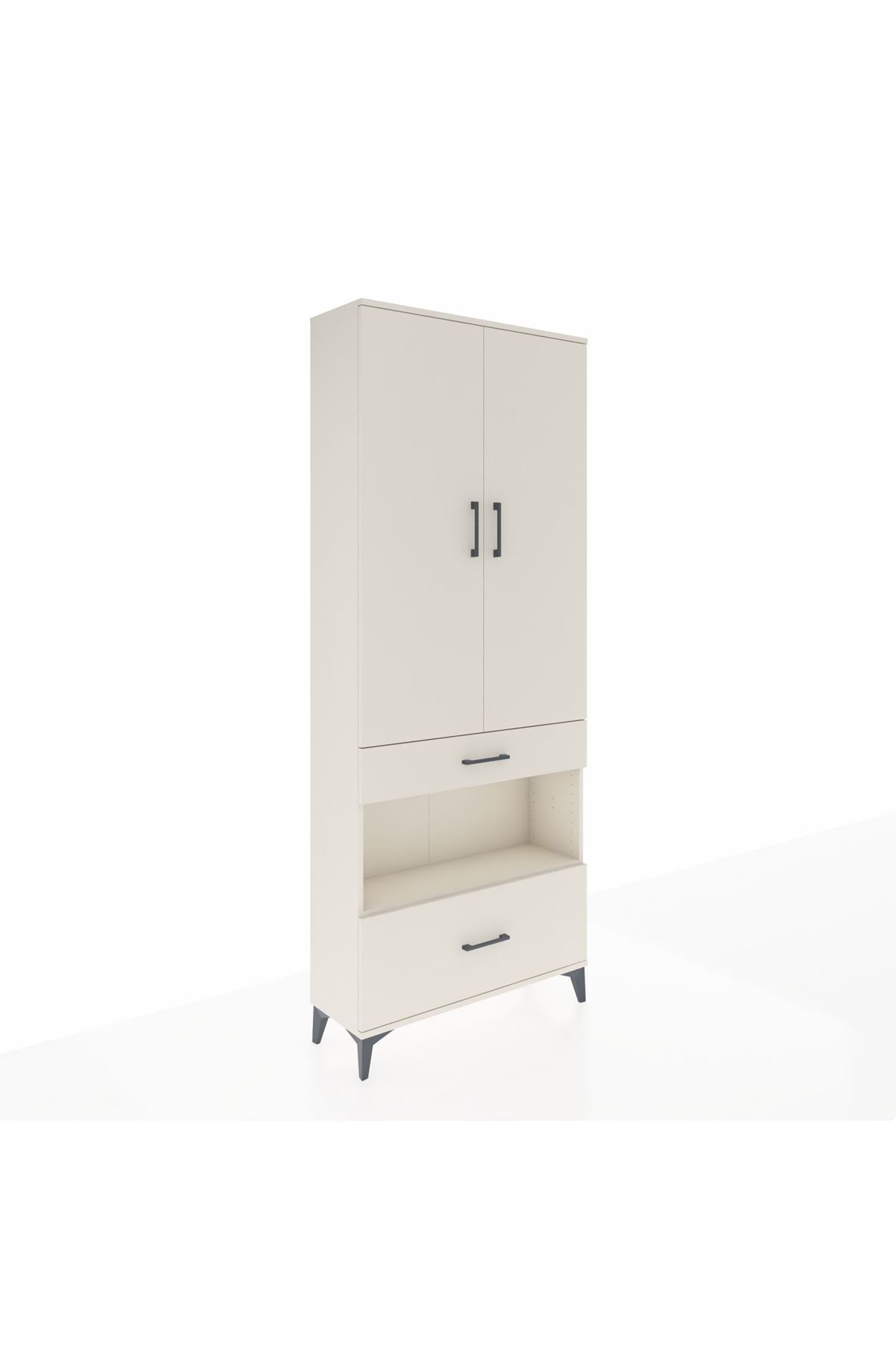 Arges Dolap 3 Raflı 2 Çekmeceli Tek Askılı 88x30x221 Aytaşı-Aytaşı