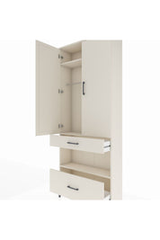 Arges Dolap 3 Raflı 2 Çekmeceli Tek Askılı 88x30x221 Aytaşı-Aytaşı