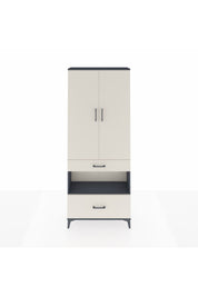 Arges Dolap 3 Raflı 2 Çekmeceli Tek Askılı 88x30x221 Antrasit-Aytaşı