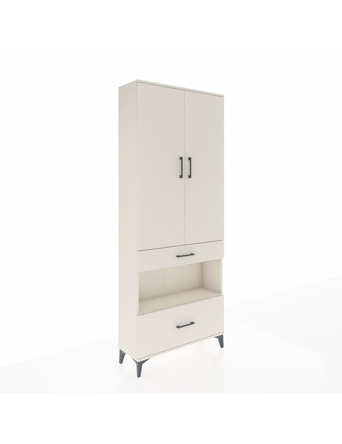 Arges Dolap 4 Raflı 2 Çekmeceli 2 Kapaklı 88x30x221 Aytaşı-Aytaşı