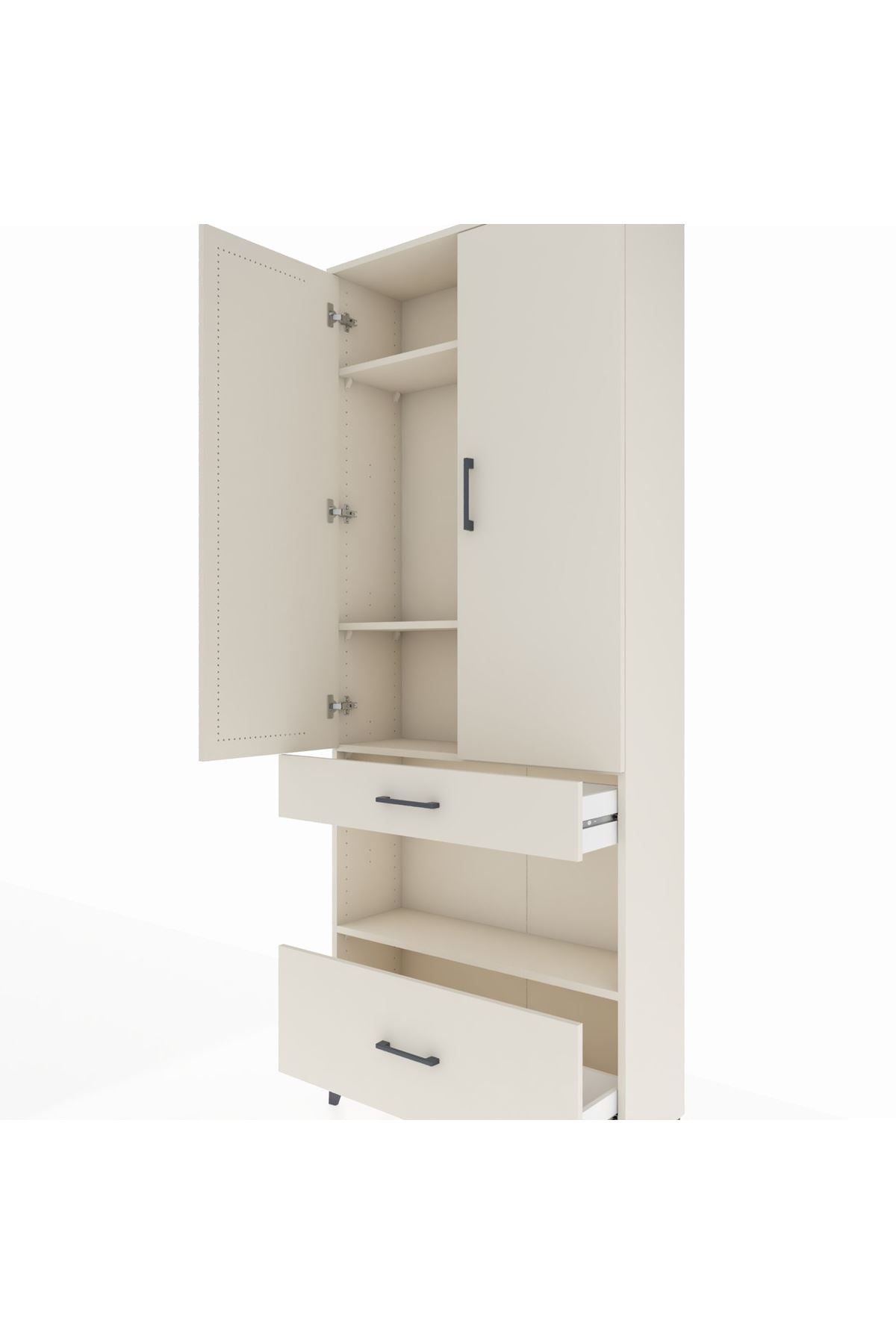 Arges Dolap 4 Raflı 2 Çekmeceli 2 Kapaklı 88x30x221 Aytaşı-Aytaşı