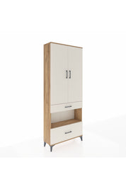 Arges Dolap 4 Raflı 2 Çekmeceli 2 Kapaklı 88x30x221 Çam-Aytaşı