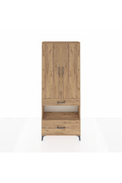Arges Dolap 4 Raflı 2 Çekmeceli 2 Kapaklı 88x30x221 Çam-Çam