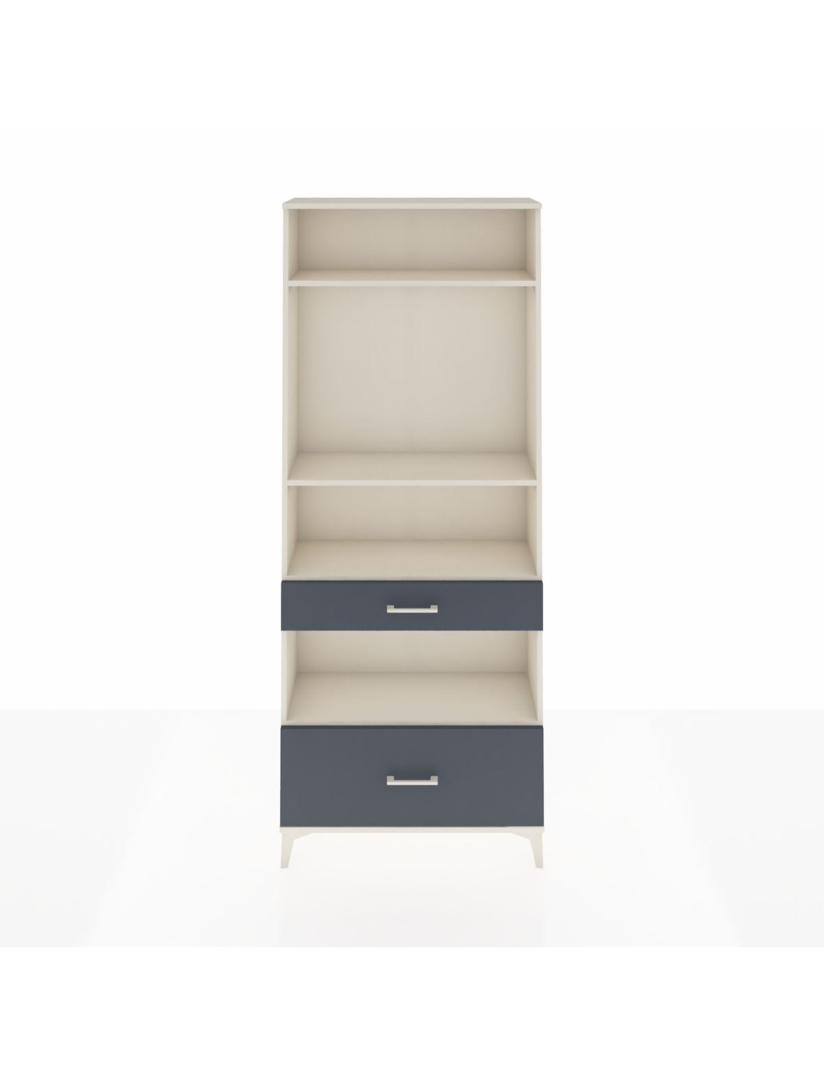 Arges Dolap 4 Raflı 2 Çekmeceli 88x30x221 Aytaşı-Antrasit