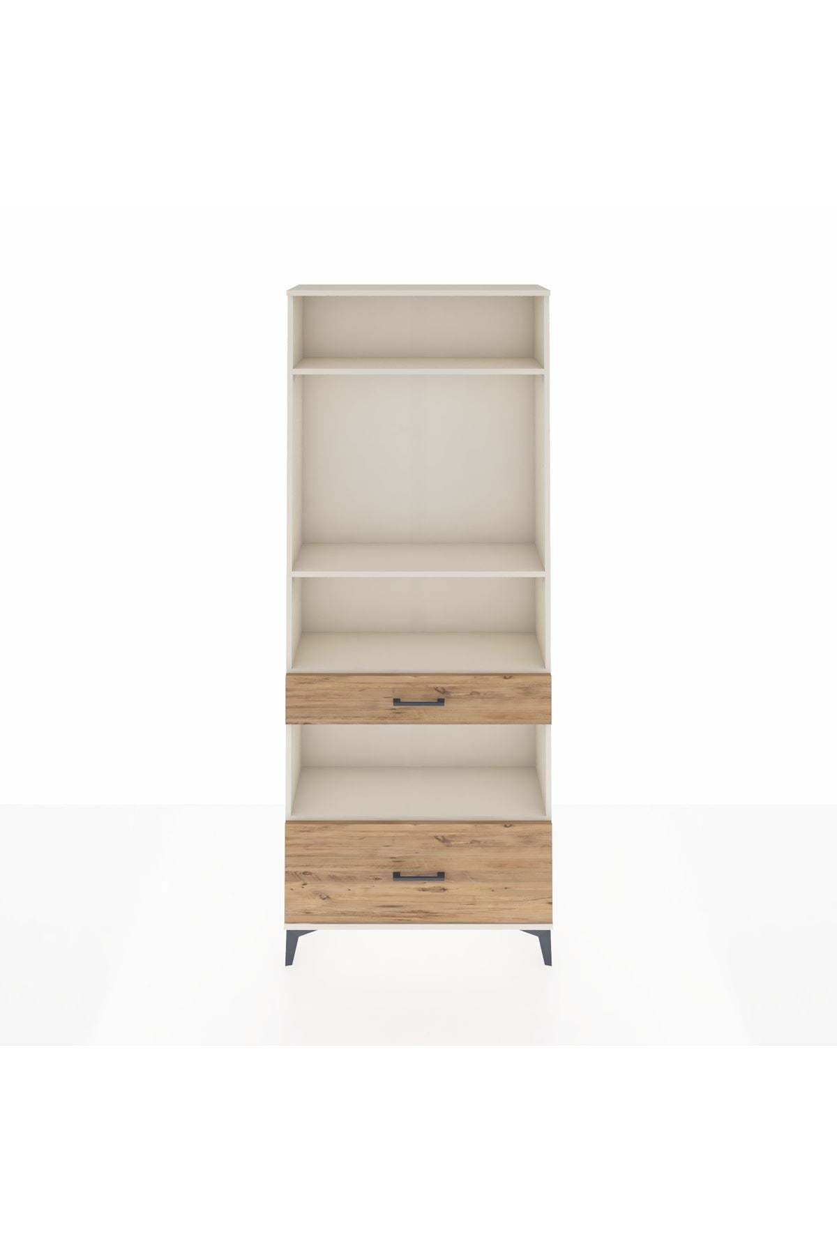 Arges Dolap 4 Raflı 2 Çekmeceli 88x30x221 Aytaşı-Çam