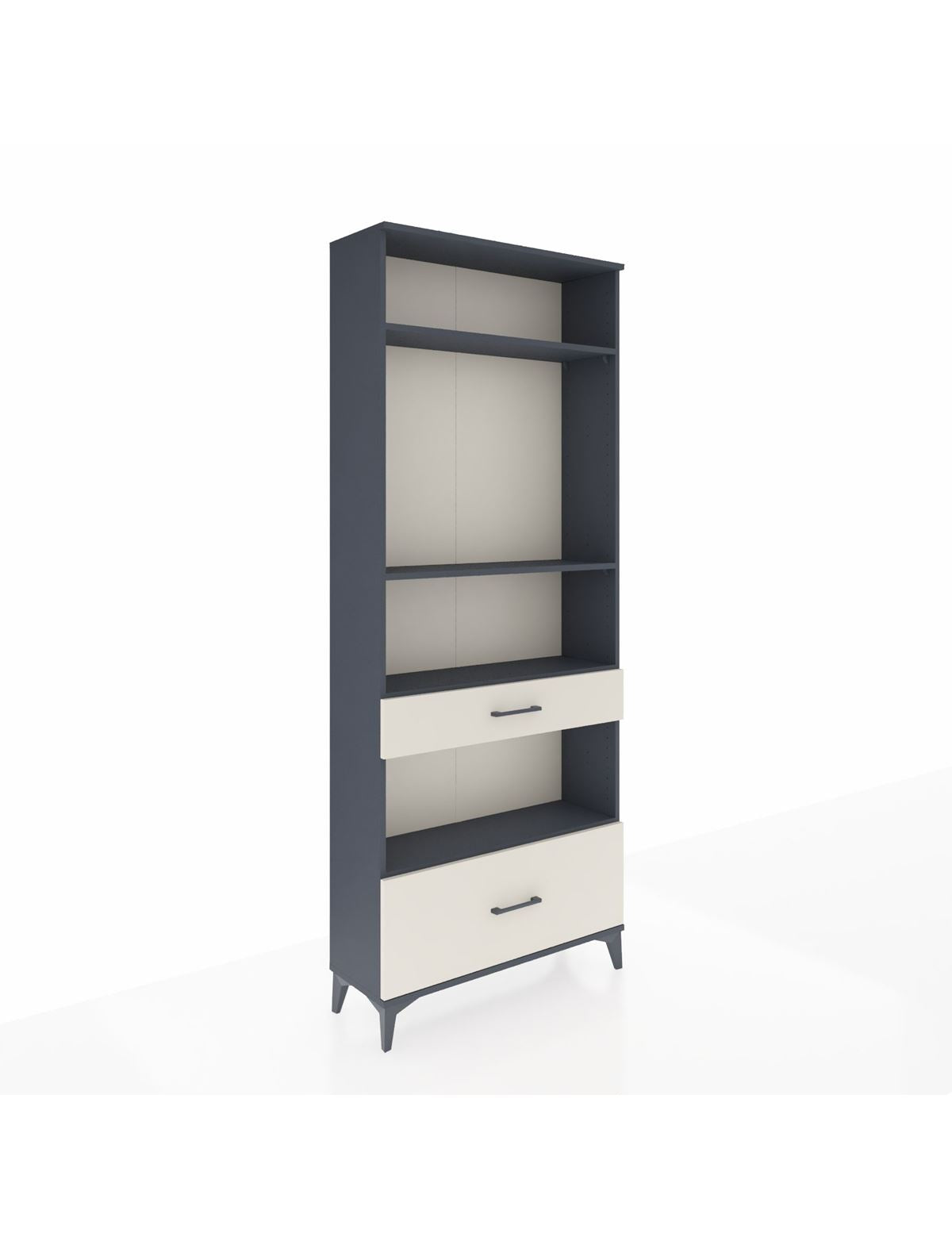 Arges Dolap 4 Raflı 2 Çekmeceli 88x30x221 Antrasit-Aytaşı