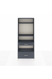 Arges Dolap 4 Raflı 2 Çekmeceli 88x30x221 Antrasit-Antrasit