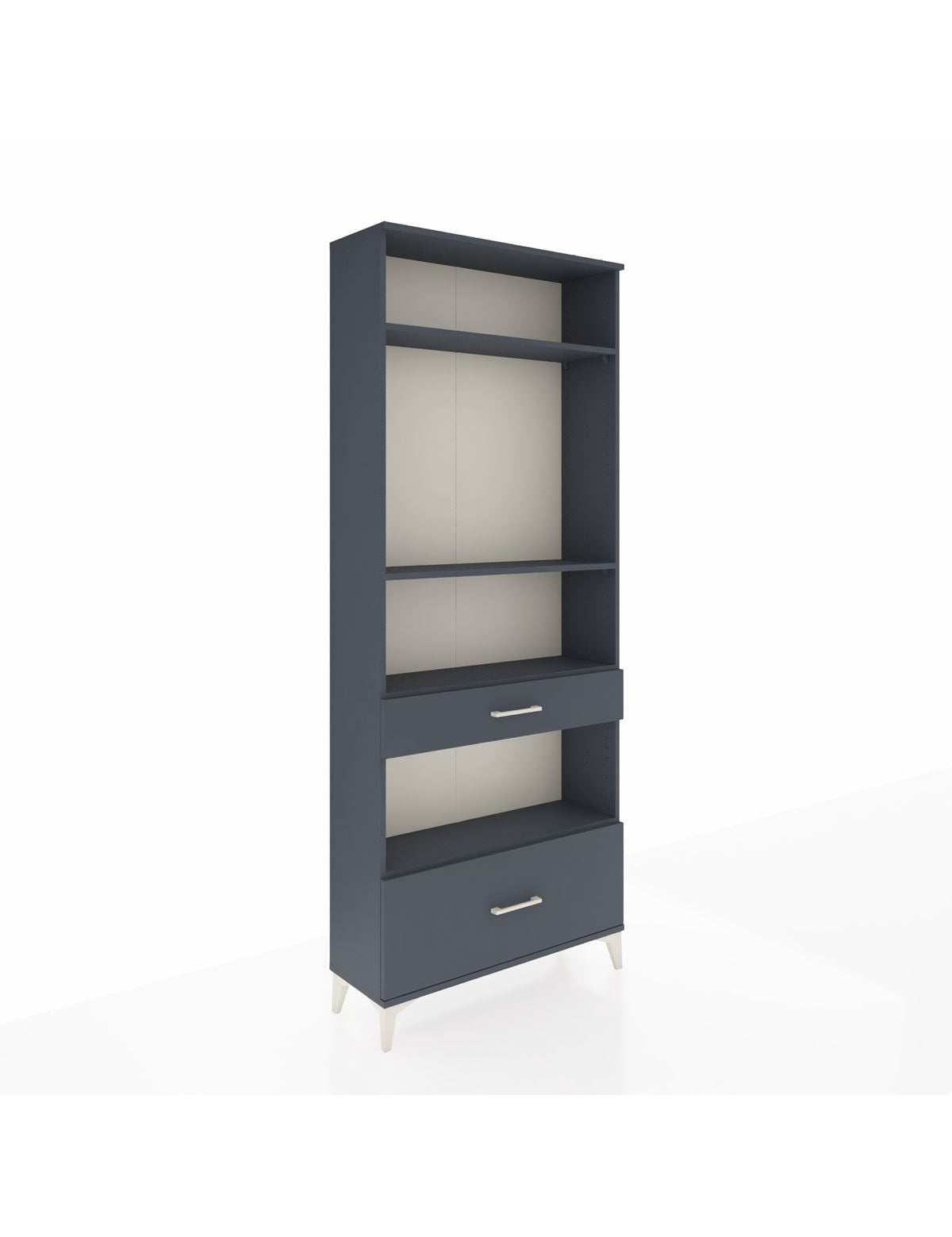 Arges Dolap 4 Raflı 2 Çekmeceli 88x30x221 Antrasit-Antrasit