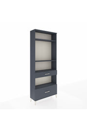 Arges Dolap 4 Raflı 2 Çekmeceli 88x30x221 Antrasit-Antrasit