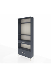 Arges Dolap 4 Raflı 2 Çekmeceli 88x30x221 Antrasit-Antrasit