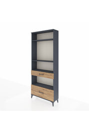 Arges Dolap 4 Raflı 2 Çekmeceli 88x30x221 Antrasit-Çam