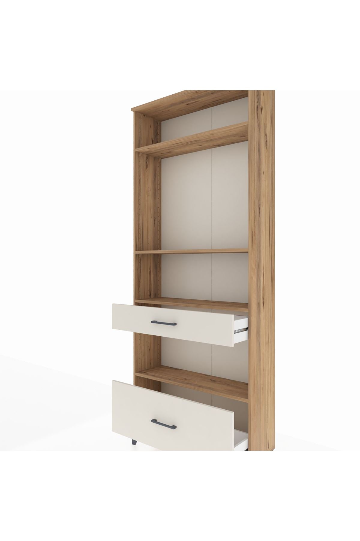 Arges Dolap 4 Raflı 2 Çekmeceli 88x30x221 Çam-Aytaşı