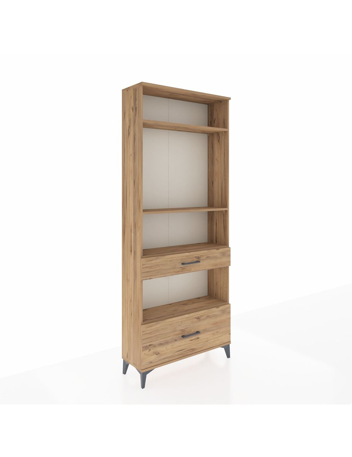 Arges Dolap 4 Raflı 2 Çekmeceli 88x30x221 Çam-Çam