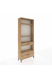 Arges Dolap 4 Raflı 2 Çekmeceli 88x30x221 Çam-Çam