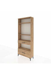 Arges Dolap 4 Raflı 2 Çekmeceli 88x30x221 Çam-Çam