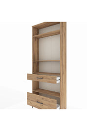 Arges Dolap 4 Raflı 2 Çekmeceli 88x30x221 Çam-Çam