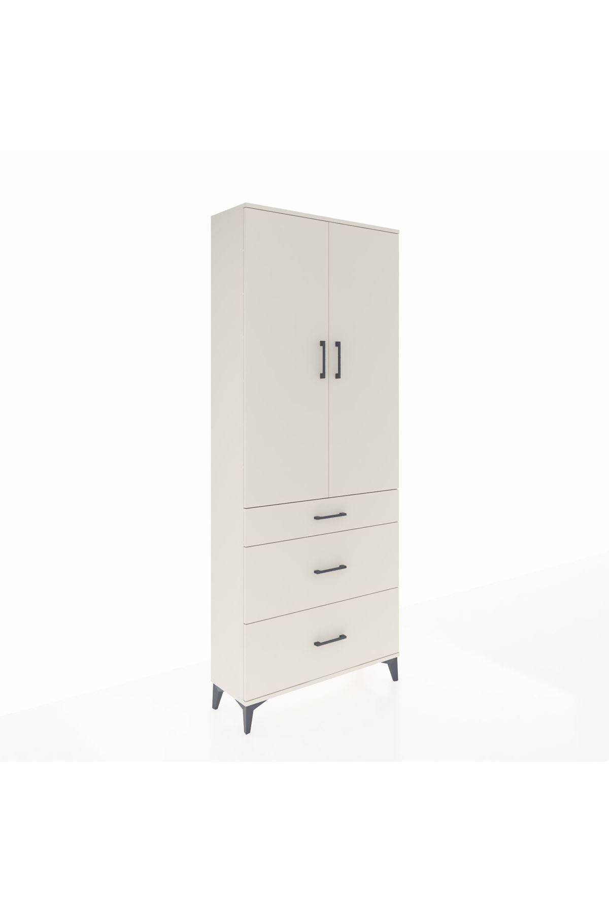 Arges Dolap 2 Raflı 3 Çekmeceli Tek Askılı 88x30x221 Aytaşı-Aytaşı