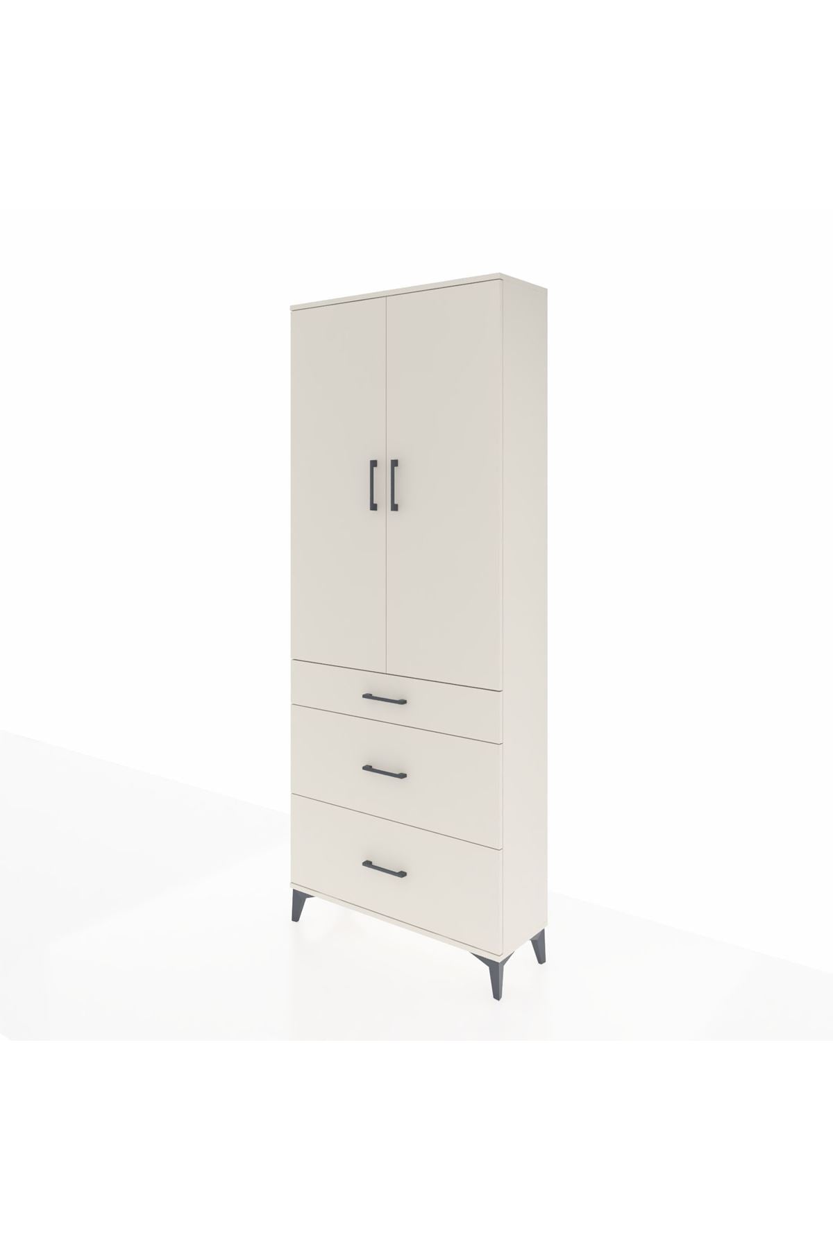 Arges Dolap 2 Raflı 3 Çekmeceli Tek Askılı 88x30x221 Aytaşı-Aytaşı