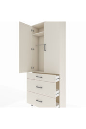 Arges Dolap 2 Raflı 3 Çekmeceli Tek Askılı 88x30x221 Aytaşı-Aytaşı