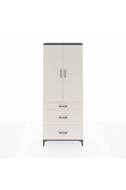 Arges Dolap 2 Raflı 3 Çekmeceli Tek Askılı 88x30x221 Antrasit-Aytaşı