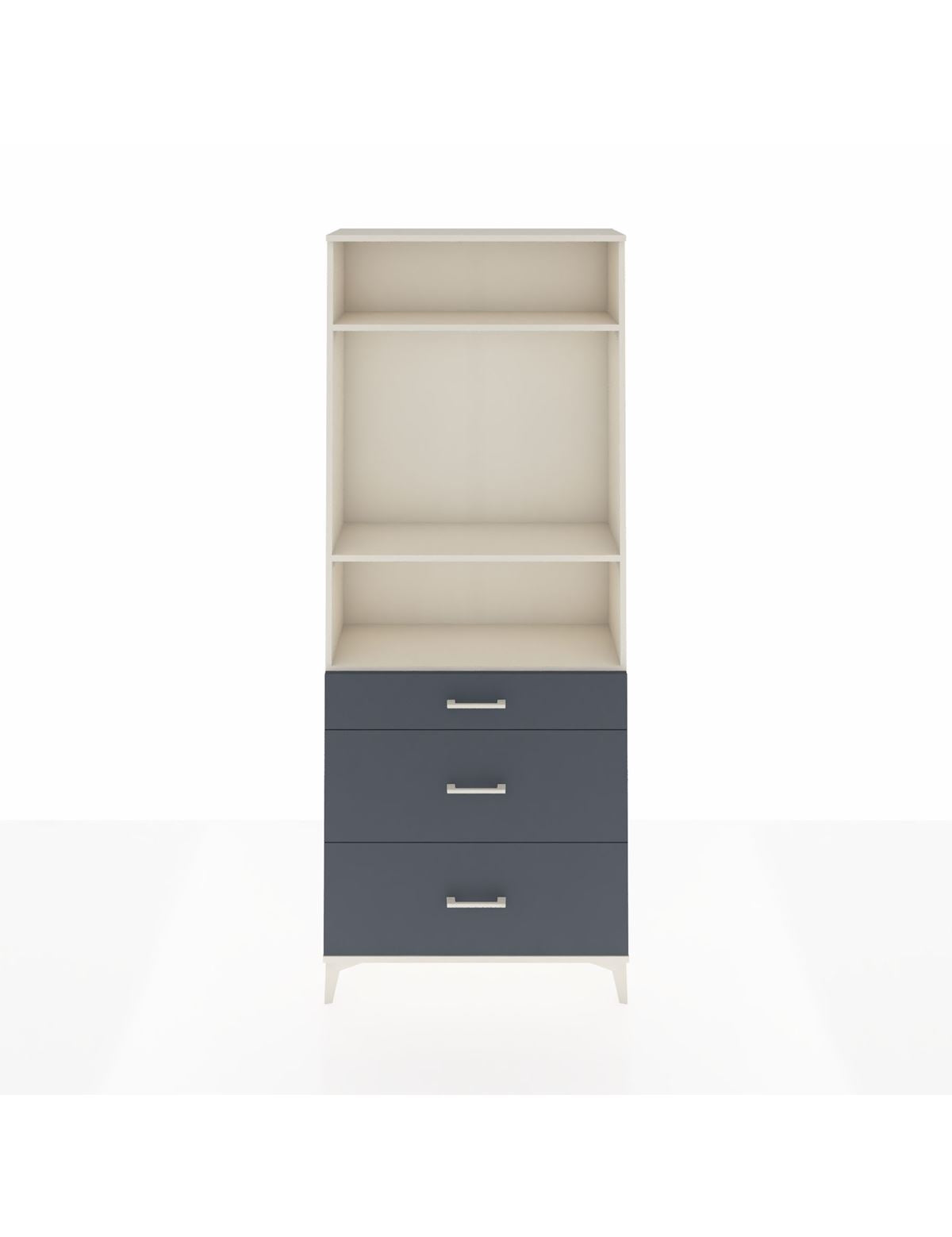 Arges Dolap 3 Raflı 3 Çekmeceli 88x30x221 Aytaşı-Antrasit