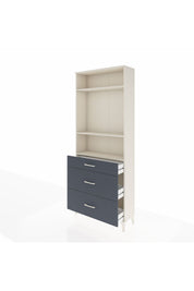 Arges Dolap 3 Raflı 3 Çekmeceli 88x30x221 Aytaşı-Antrasit