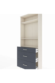 Arges Dolap 3 Raflı 3 Çekmeceli 88x30x221 Aytaşı-Antrasit