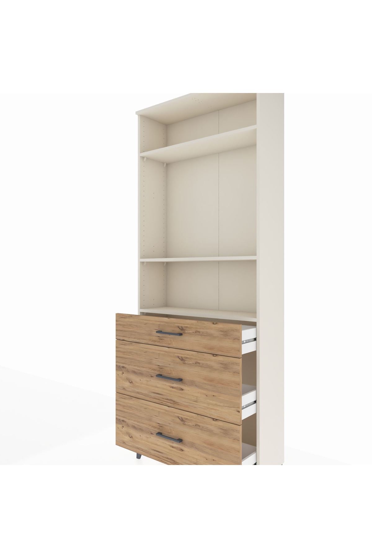 Arges Dolap 3 Raflı 3 Çekmeceli 88x30x221 Aytaşı-Çam