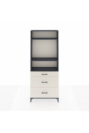 Arges Dolap 3 Raflı 3 Çekmeceli 88x30x221 Antrasit-Aytaşı