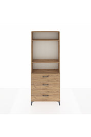 Arges Dolap 3 Raflı 3 Çekmeceli 88x30x221 Çam-Çam