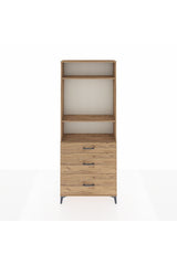 Arges Dolap 3 Raflı 3 Çekmeceli 88x30x221