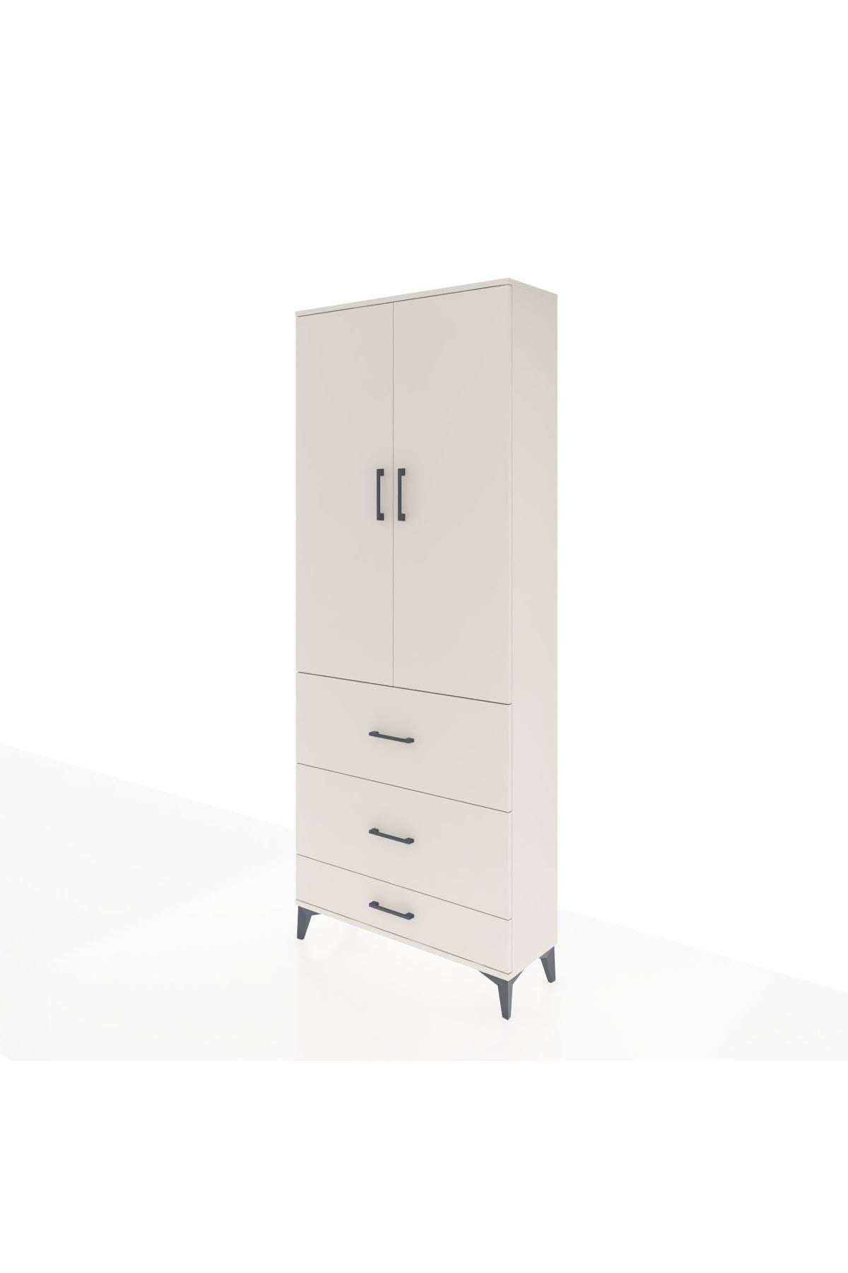 Arges Dolap 3 Raflı 3 Çekmeceli 2 Kapaklı 88x30x221 Aytaşı-Aytaşı