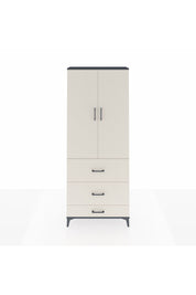 Arges Dolap 3 Raflı 3 Çekmeceli 2 Kapaklı 88x30x221 Antrasit-Aytaşı