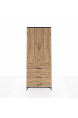 Arges Dolap 3 Raflı 3 Çekmeceli 2 Kapaklı 88x30x221
