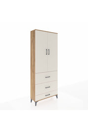 Arges Dolap 3 Raflı 3 Çekmeceli 2 Kapaklı 88x30x221 Çam-Aytaşı