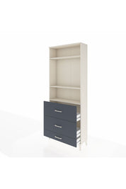 Arges Dolap 3 Raflı 3 Çekmeceli 88x30x221 Aytaşı-Antrasit