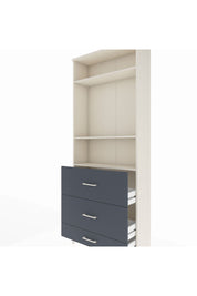 Arges Dolap 3 Raflı 3 Çekmeceli 88x30x221 Aytaşı-Antrasit